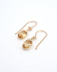 Citrine Faceted Drop Earrings - 14k Gold Filled