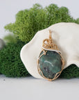 Emerald Necklace - 14K Gold-Filled and Sterling Silver