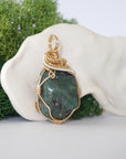 Emerald Necklace - 14K Gold-Filled and Sterling Silver