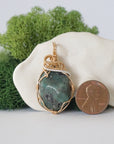 Raw Emerald Crystal Necklace - 14K Gold-Filled and Sterling Silver
