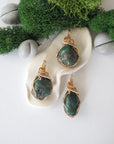 Emerald Necklace - 14K Gold-Filled and Sterling Silver