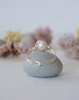 Classic Pearl Ring - Silver