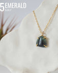 Huggie Charm Necklace - Gold Filled - Choose Your Birthstone DesignsbyNatureGems