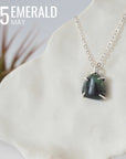 Huggie Charm Necklace - Sterling Silver - Choose Your Birthstone DesignsbyNatureGems