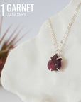 Huggie Charm Necklace - Sterling Silver - Choose Your Birthstone DesignsbyNatureGems