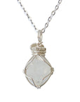 Herkimer Diamond Necklace - Silver Plated Pendant