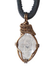 Men's Herkimer Diamond Pendant - Antique Bronze