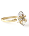 Adjustable Ring - Herkimer Diamond 14K Gold Vermeil