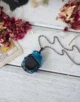 Obsidian Wrap – Black & Blue Setting | Aura Collection Obsidian Guardian