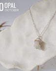Huggie Charm Necklace - Sterling Silver - Choose Your Birthstone DesignsbyNatureGems