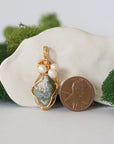 Peridot and Pearl Necklace - Gold Plated Necklace
