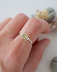 Simple Peridot Birthstone Ring