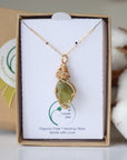 Raw Peridot Necklace - 14k Gold Filled