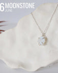 Huggie Charm Necklace - Sterling Silver - Choose Your Birthstone DesignsbyNatureGems