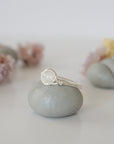 Simple Birthstone Ring - Rainbow Moonstone