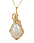 Rainbow Moonstone Necklace - 14k Gold-Filled Necklace