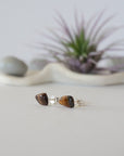 Tiger's Eye Earrings - Stud on Post Earrings
