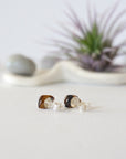Tiger's Eye Earrings - Stud on Post Earrings