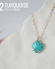Huggie Charm Necklace - Sterling Silver - Choose Your Birthstone DesignsbyNatureGems
