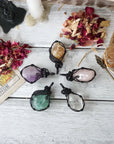 AURA FOUNDATION COLLECTION - Green Fluorite Crystal Necklace Designs by Nature Gems