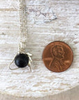 Black Obsidian Unicorn Charm Necklace – Italian Sterling Silver DesignsbyNatureGems