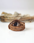 Black Tourmaline Ring-Antique Bronze Designs by Nature Gems