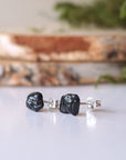 Black Tourmaline Stud Earrings DesignsbyNatureGems