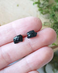 Black Tourmaline Stud Earrings DesignsbyNatureGems