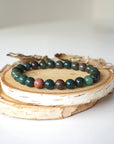 Bloodstone Healing Crystal - Mala Bracelet DesignsbyNatureGems