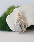 CHECK INFO Rainbow Moonstone Necklace - Silver Plated Pendant Designs by Nature Gems