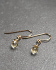 Natural citrine drop earrings in 14k gold filled - elegant dangle earrings