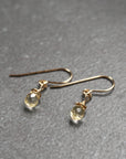 Natural citrine drop earrings in 14k gold filled - elegant dangle earrings
