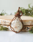 Common Opal Pendant Necklace - Antique Brass Designs by Nature Gems