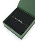 Natural emerald slider bracelet in elegant gift box ready for gifting - May birthstone jewelry by Designs by Nature Gems
