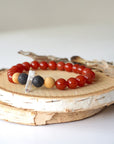 Men's Carnelion (Carnelian) Mala Bracelet DesignsbyNatureGems