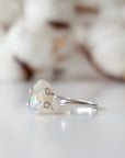 Fire Opal Sterling Silver Adjustable Ring DesignsbyNatureGems