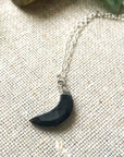 Onyx Crystal Moon Charm Necklace Designs by Nature Gems