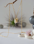 Opal 14K Gold Filled Huggie Charm Necklace Designs by Nature Gems