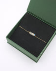Natural opal slider bracelet in elegant gift box ready for gifting - October birthstone jewelry by Designs by Nature Gems