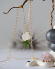 Rainbow Moonstone 14K Gold Filled Huggie Charm Necklace Designs by Nature Gems