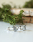 Raw Labradorite Stud Earrings DesignsbyNatureGems