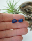 Raw Lapis Lazuli Crystal Earrings DesignsbyNatureGems