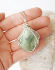 Raw Light Green Jade Necklace DesignsbyNatureGems