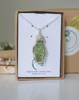 Raw Peridot Necklace - Sterling Silver DesignsbyNatureGems