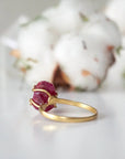 Raw Pink Ruby Ring - 14K Gold-Filled DesignsbyNatureGems