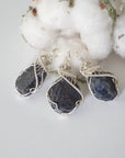 Raw Sapphire Sterling Silver Pendant DesignsbyNatureGems