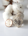 Rock Crystal Silver Pendant Necklace (Clear Quartz) DesignsbyNatureGems