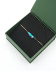 Natural turquoise slider bracelet in elegant gift box ready for gifting - December birthstone jewelry by Designs by Nature Gems