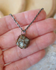 Wire Wrapped Raw Pyrite Crystal Necklace DesignsbyNatureGems
