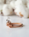14K Rose Gold Raw Herkimer Diamond Ring DesignsbyNatureGems